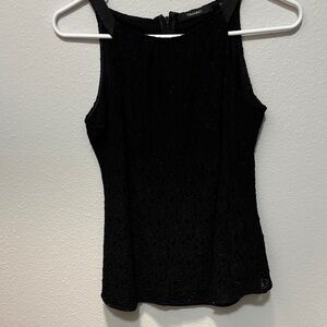 Tahari Black Textured Tank Top XS